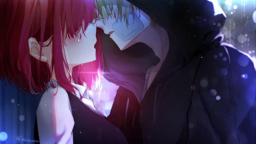 arima kana and hoshino aquamarine (oshi no ko) drawn by lilac10