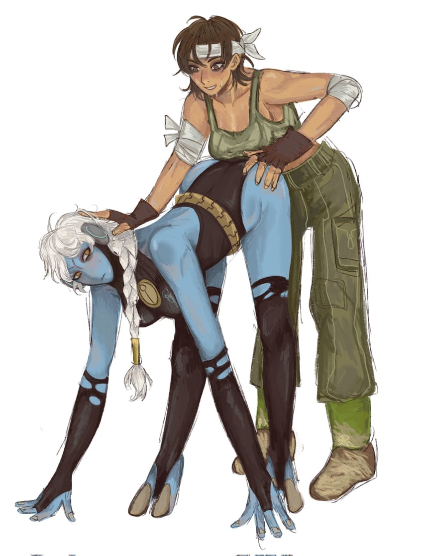 astra militarum and t'au (warhammer 40k) drawn by pagansp1der