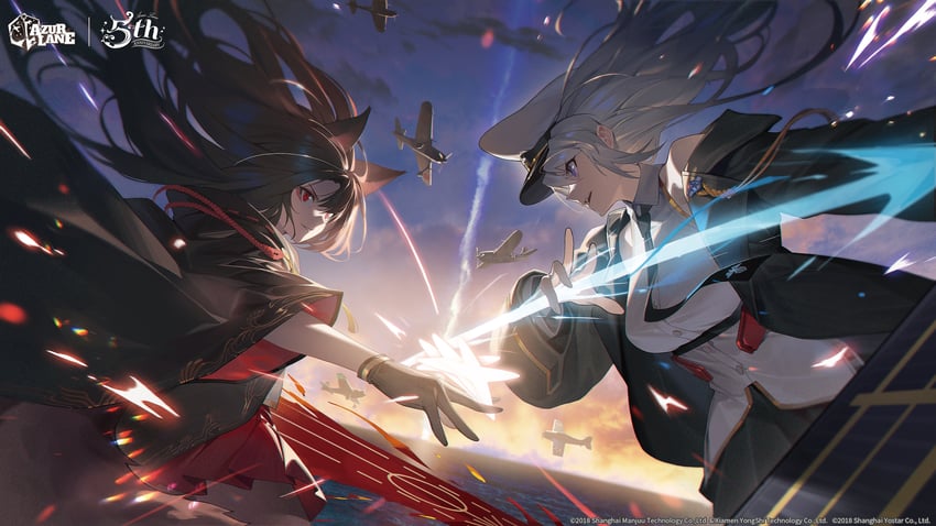 enterprise and akagi (azur lane) drawn by kexue