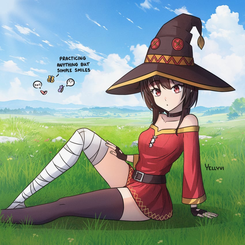 megumin (kono subarashii sekai ni shukufuku wo!) drawn by yellyvi