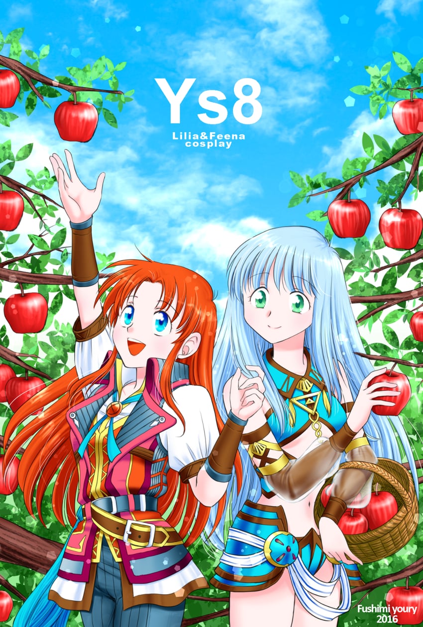 adol christin, feena, dana iclucia, and lilia (ys and 2 more) drawn by fushimi_yuuri