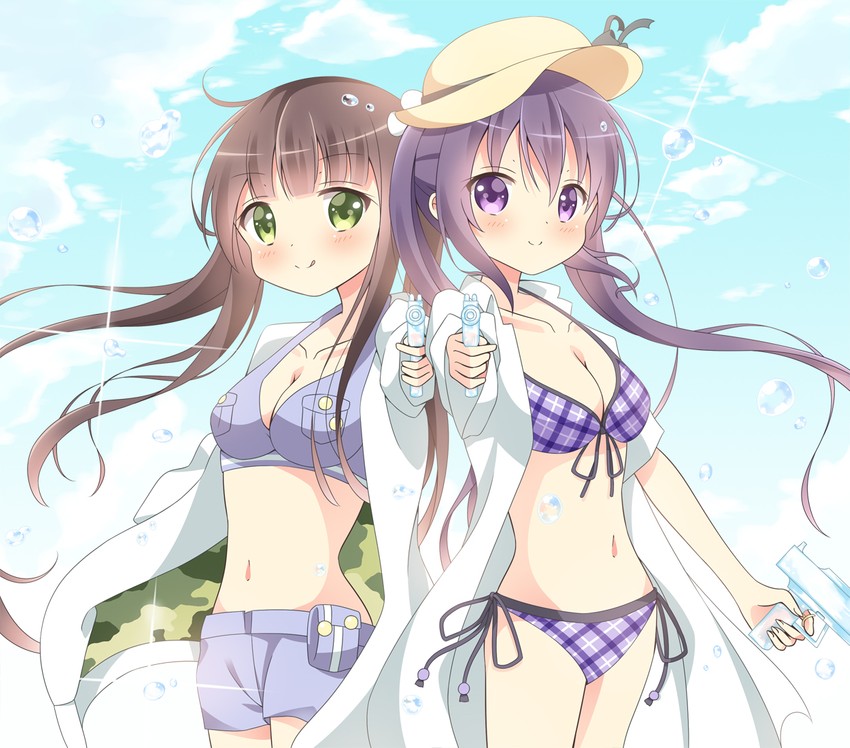 tedeza rize and ujimatsu chiya (gochuumon wa usagi desu ka?) drawn by satsuki_yukimi