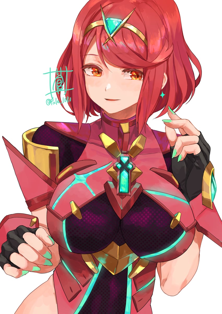 pyra (xenoblade chronicles and 1 more) drawn by sou_(pale_1080)