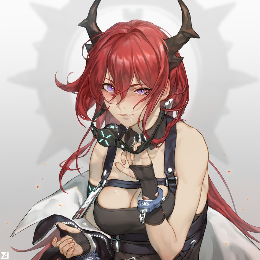 surtr (arknights) drawn by youzu_(youzuyozu)