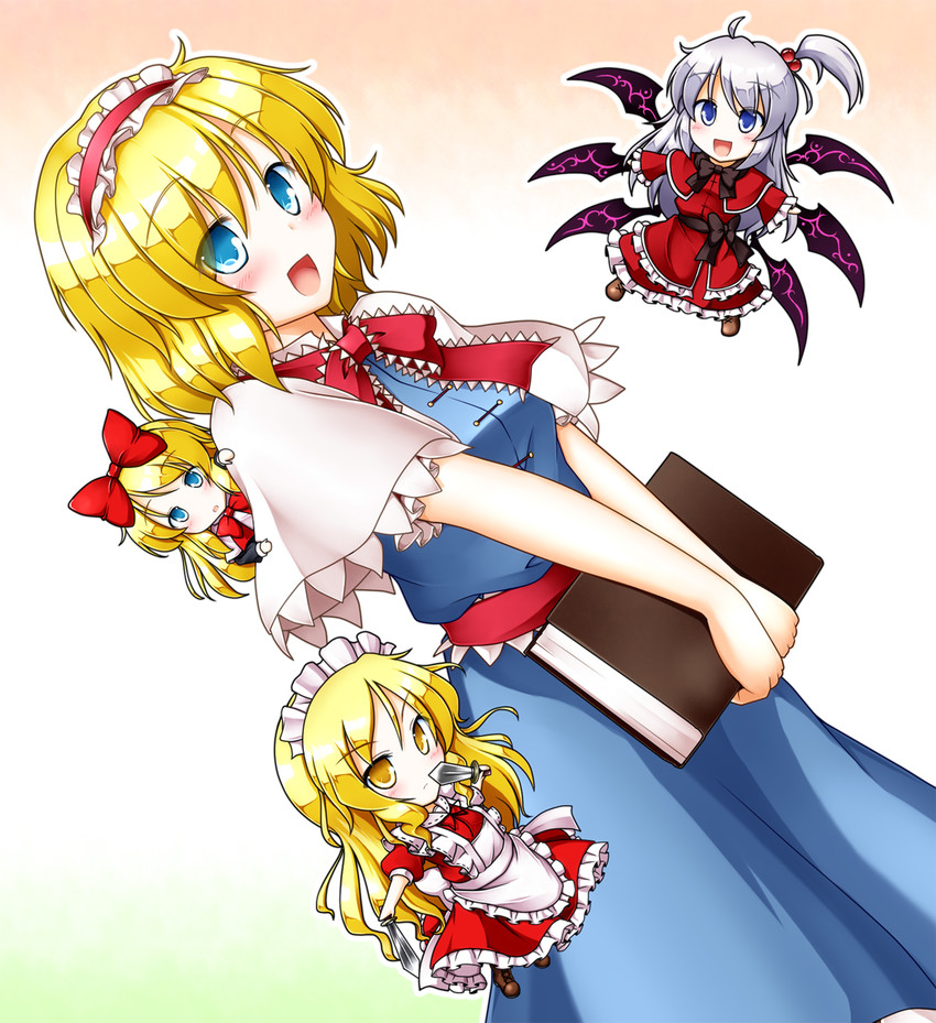 alice margatroid, shanghai doll, shinki, and yumeko (touhou) drawn by aka_tawashi