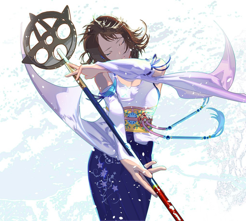 yuna (final fantasy and 1 more) drawn by cofffee