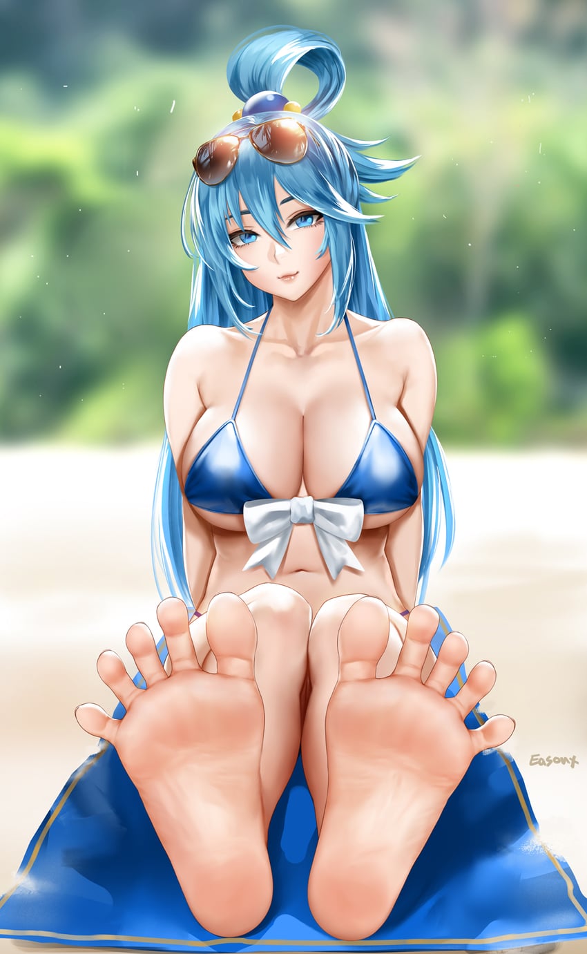 aqua (kono subarashii sekai ni shukufuku wo!) drawn by easonx