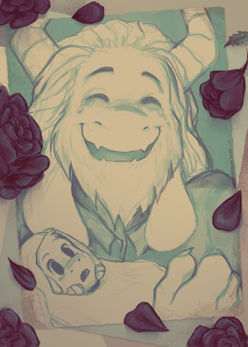 asriel dreemurr and asgore dreemurr (undertale) drawn by deaderrose
