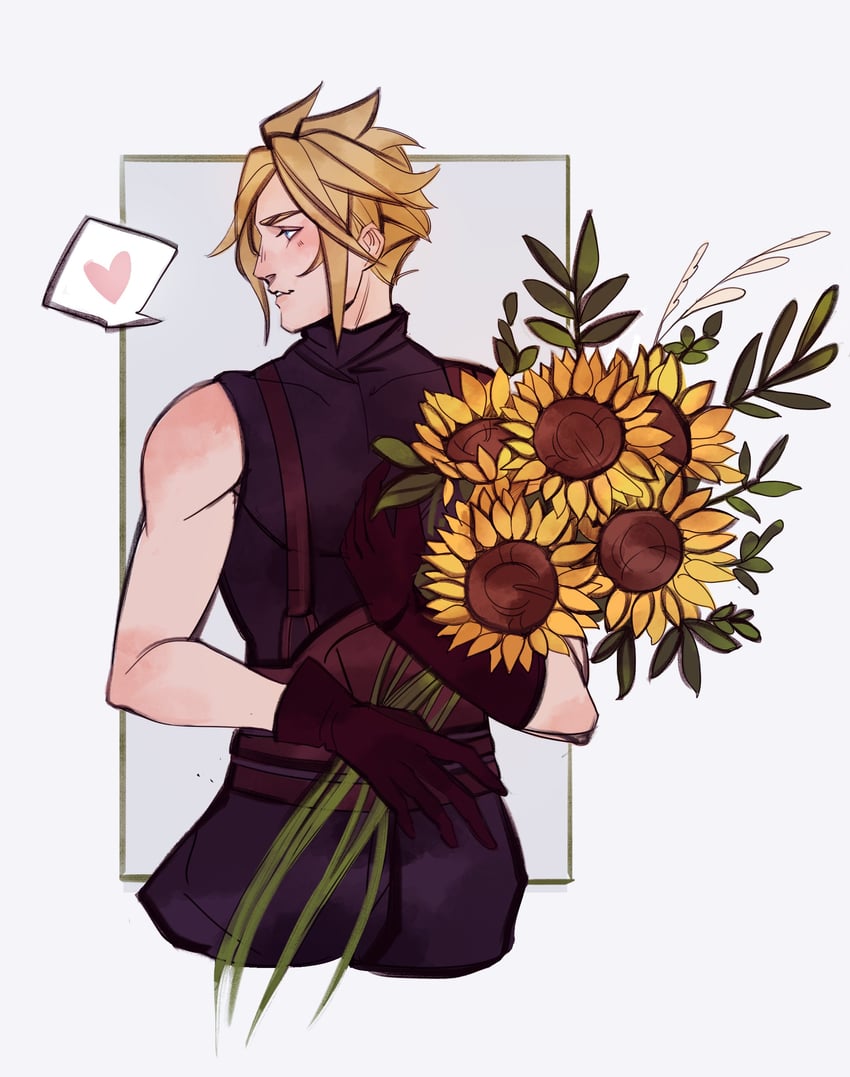 cloud strife (final fantasy and 2 more) drawn by robasarel