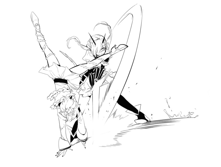 la pucelle and cranberry (mahou shoujo ikusei keikaku and 1 more) drawn by edoya_pochi