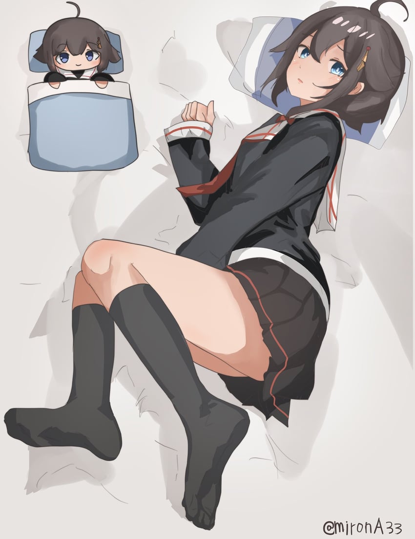 shigure and shigure kai ni (kantai collection) drawn by miron_(mirona33)