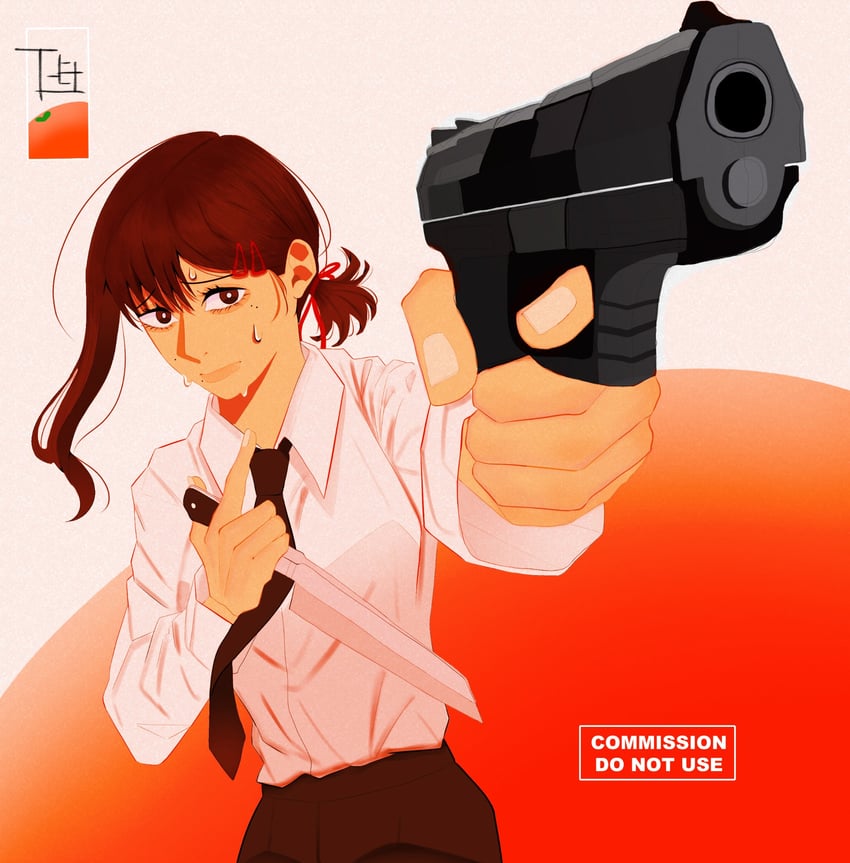 higashiyama kobeni (chainsaw man) drawn by gcj