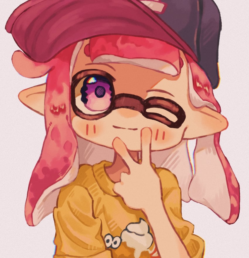 inkling player character and inkling girl (splatoon and 1 more) drawn by ochocho2828