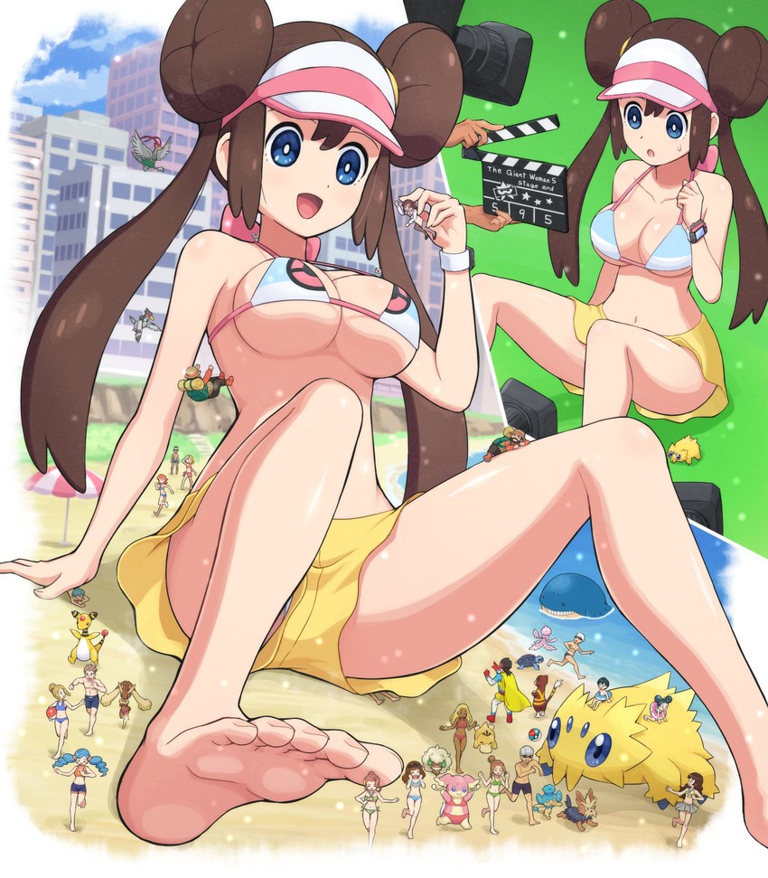 rosa, lopunny, oshawott, psyduck, ampharos, and 17 more (pokemon and 4 more) drawn by pokemoa