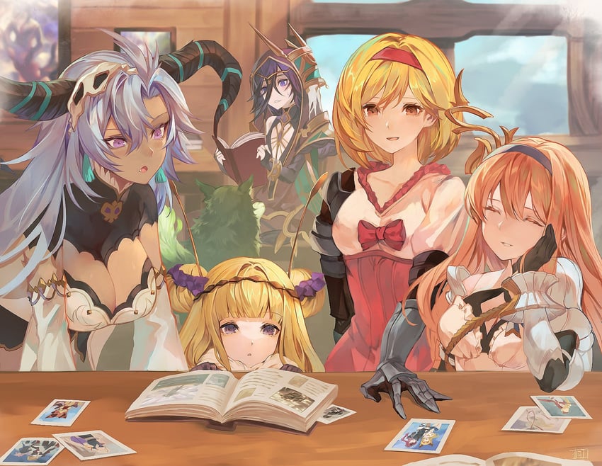 djeeta, fighter, vyrn, fediel, athena, and 9 more (granblue fantasy) drawn by kiriyama2109