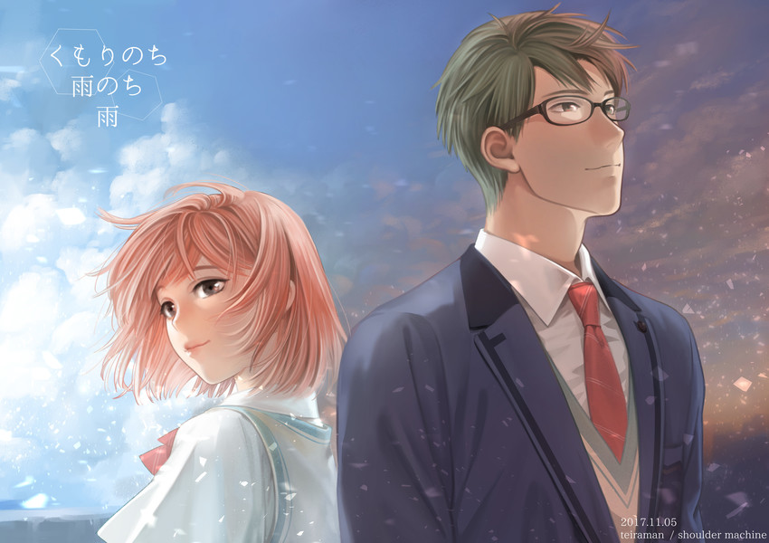 protagonist and konno tamao (tokimeki memorial and 3 more) drawn by teiraman