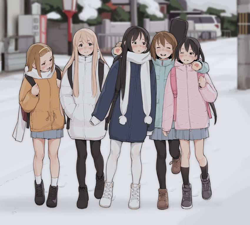 akiyama mio, nakano azusa, hirasawa yui, tainaka ritsu, and kotobuki tsumugi (k-on!) drawn by luimiart