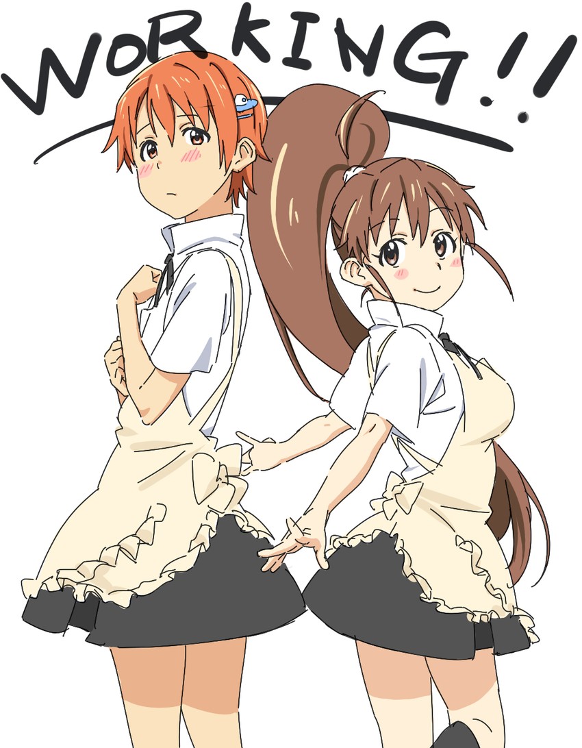 taneshima popura and inami mahiru (working!!) drawn by loliconder