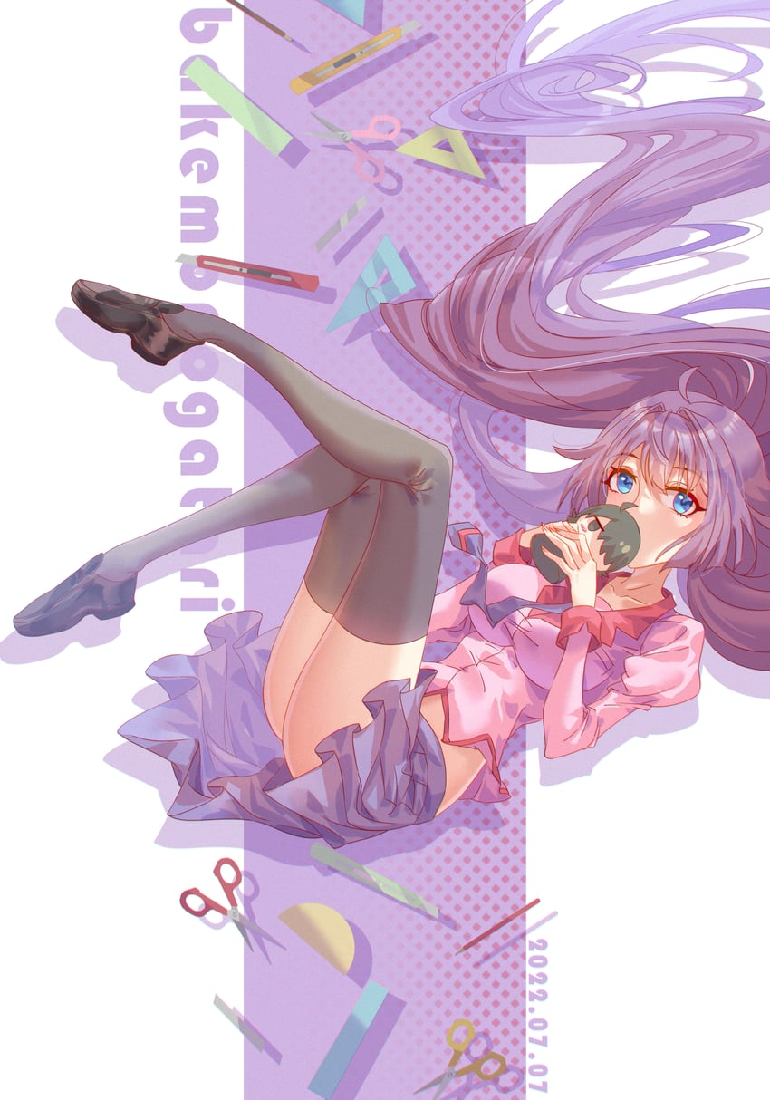 senjougahara hitagi and araragi koyomi (monogatari and 1 more) drawn by innoarukugyou
