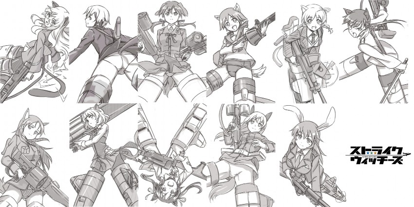 sanya v. litvyak, eila ilmatar juutilainen, miyafuji yoshika, erica hartmann, gertrud barkhorn, and 6 more (world witches series and 1 more) drawn by shibasaki_shouji