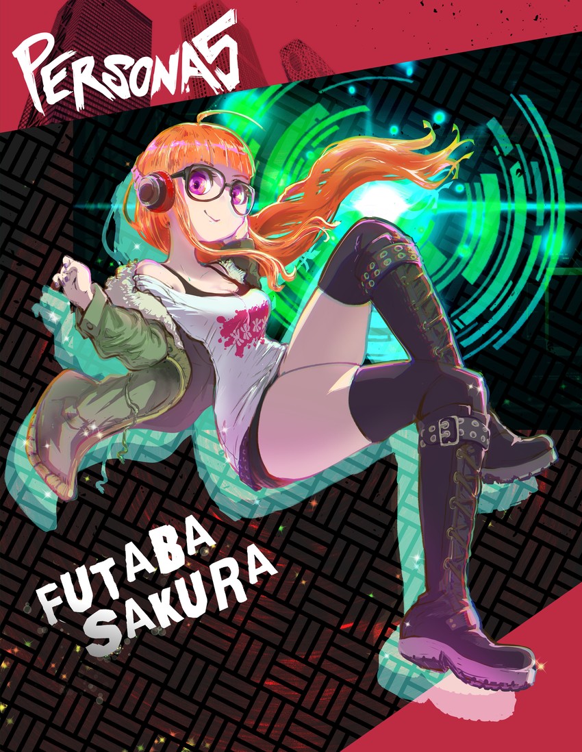 sakura futaba (persona and 1 more) drawn by bellaraika