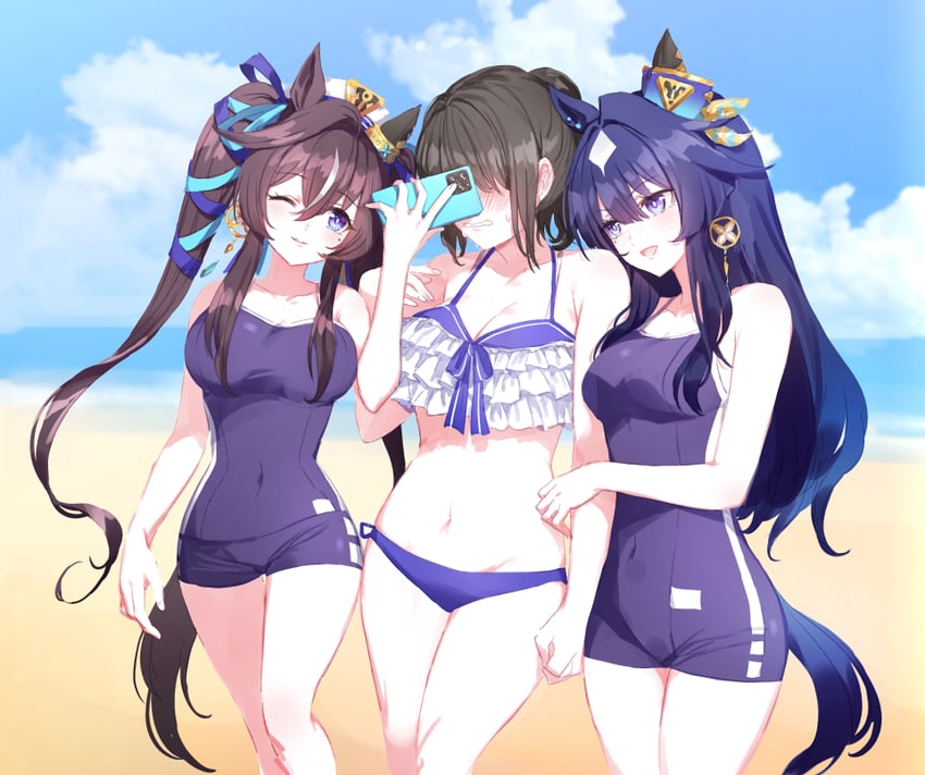 trainer, verxina, vivlos, and female trainer (umamusume) drawn by romi_(346_ura)