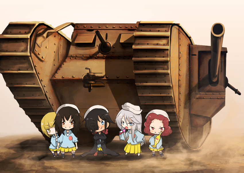 cutlass, ogin, flint, murakami, and rum (girls und panzer) drawn by jinguu_(4839ms)