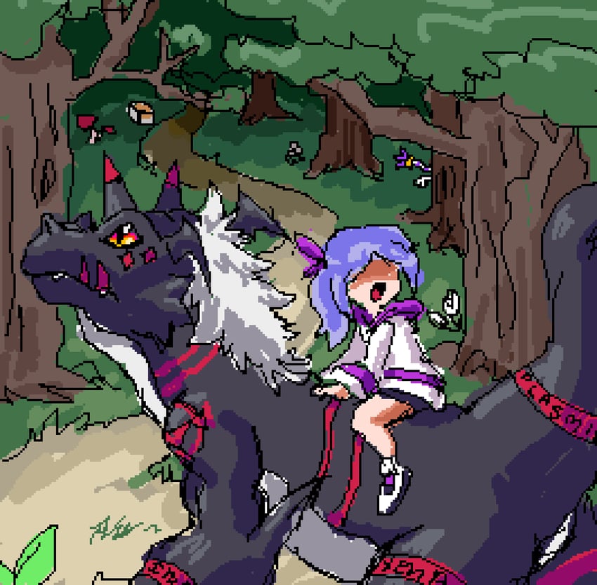 tailmon, blackgrowmon, and julia (digimon and 1 more) drawn by plasmi