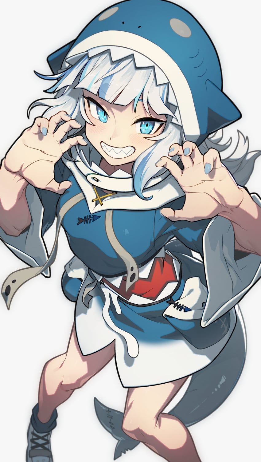 gawr gura (hololive and 1 more) drawn by hata4564