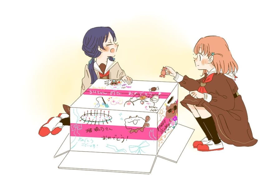 hinoshita kaho and murano sayaka (love live! and 1 more) drawn by kase_(ks_lys)