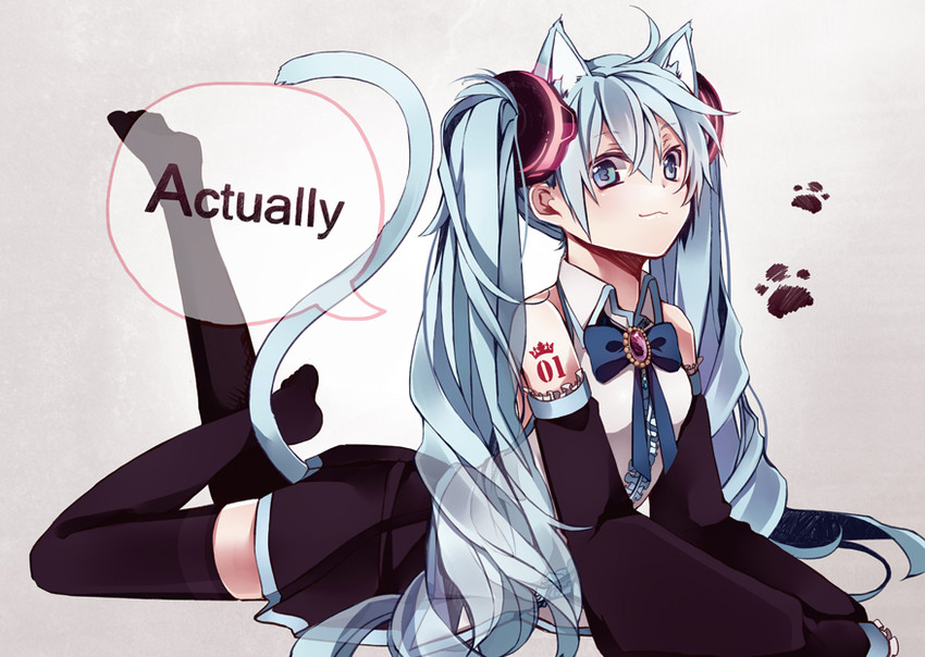 hatsune miku (vocaloid) drawn by hatsuko