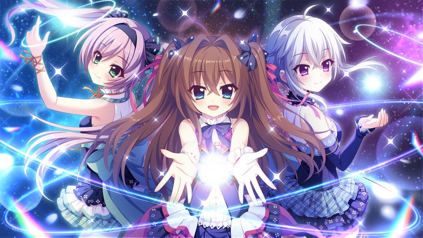 misaki sango, shikimiya aone, and ichijou ruka (re:stage!) drawn by izumi_tsubasu