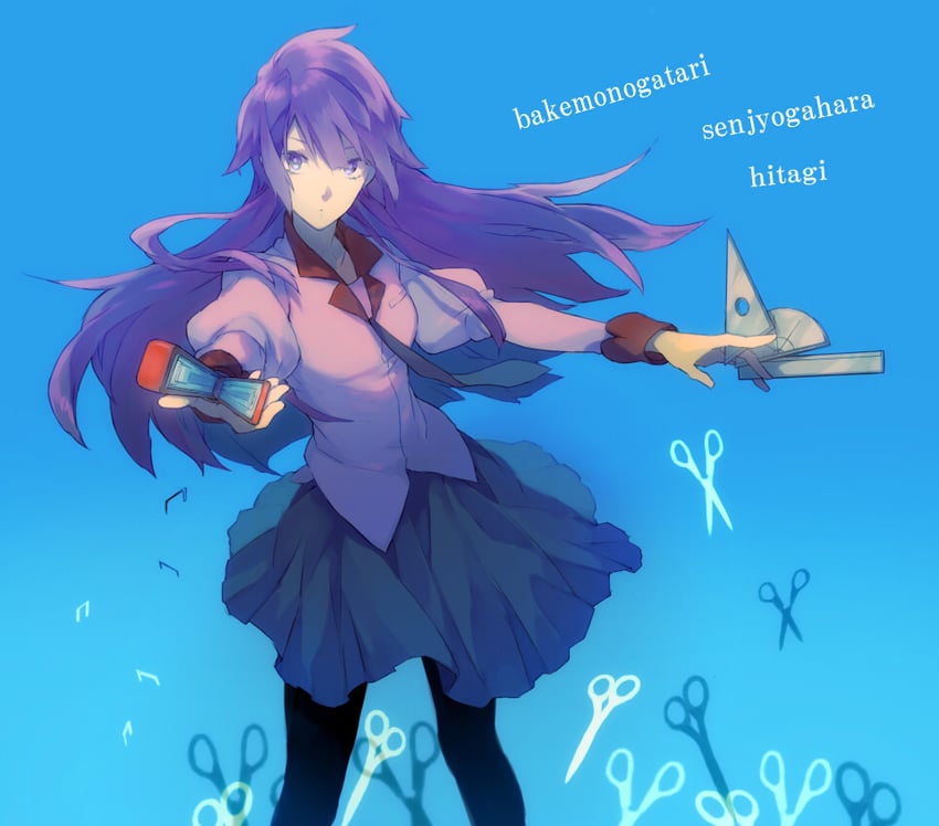 senjougahara hitagi (monogatari and 1 more) drawn by nakahara_(mu_tation)