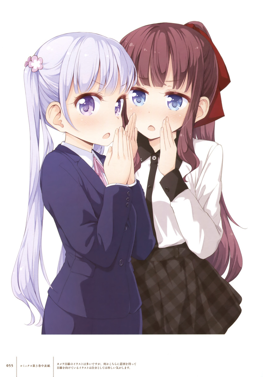 suzukaze aoba and takimoto hifumi (new game!) drawn by tokunou_shoutarou
