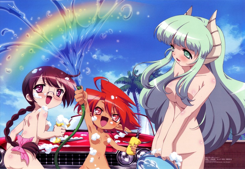 tanarot, hasegawa suzuho, and falce (megami magazine and 1 more) drawn by ookuma_takaharu