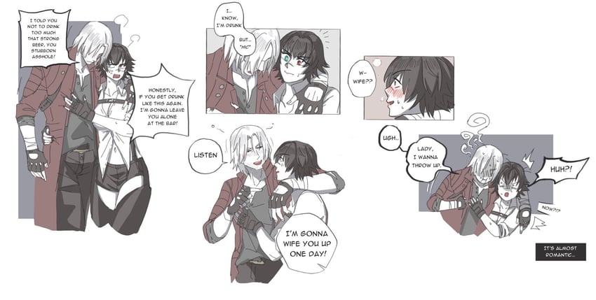 dante and lady (devil may cry and 1 more) drawn by jumpoon