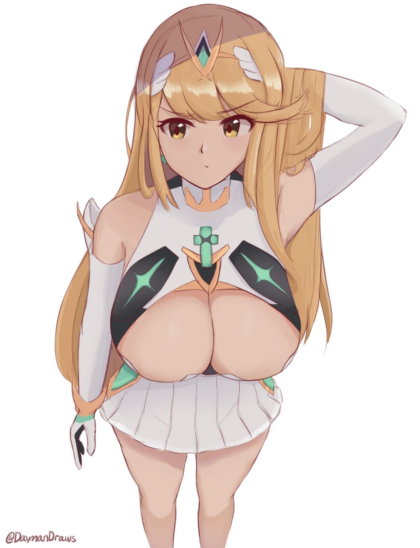 mythra (xenoblade chronicles and 1 more) drawn by daymandraws