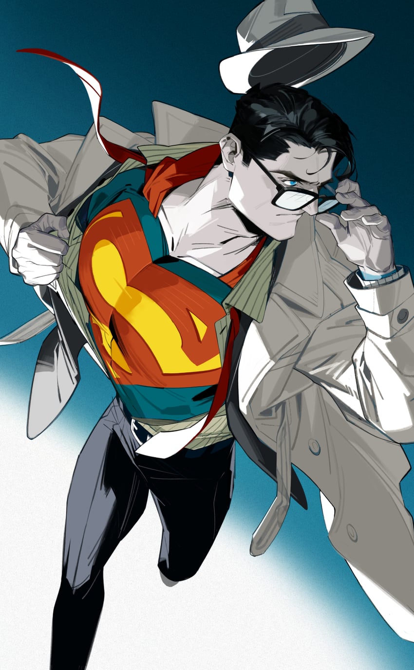 superman and clark kent (dc comics and 1 more) drawn by white-corner
