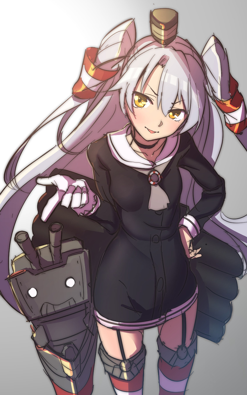 amatsukaze and rensouhou-kun (kantai collection) drawn by shiba_nanasei