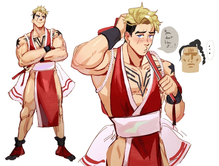 shiranui mai, luke sullivan, and jamie siu (street fighter and 2 more) drawn by saifoqu