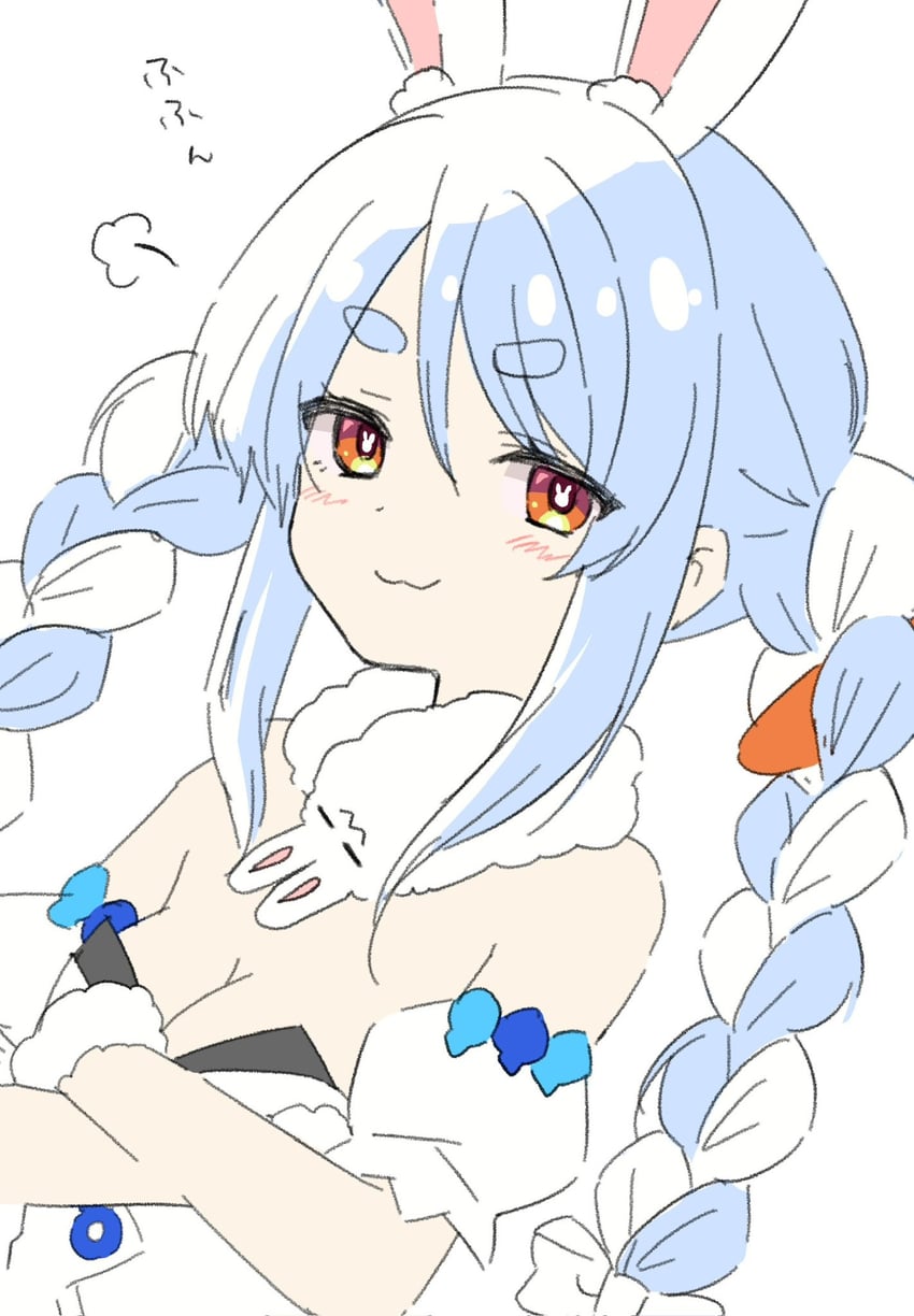 usada pekora and don-chan (hololive) drawn by kiritoma