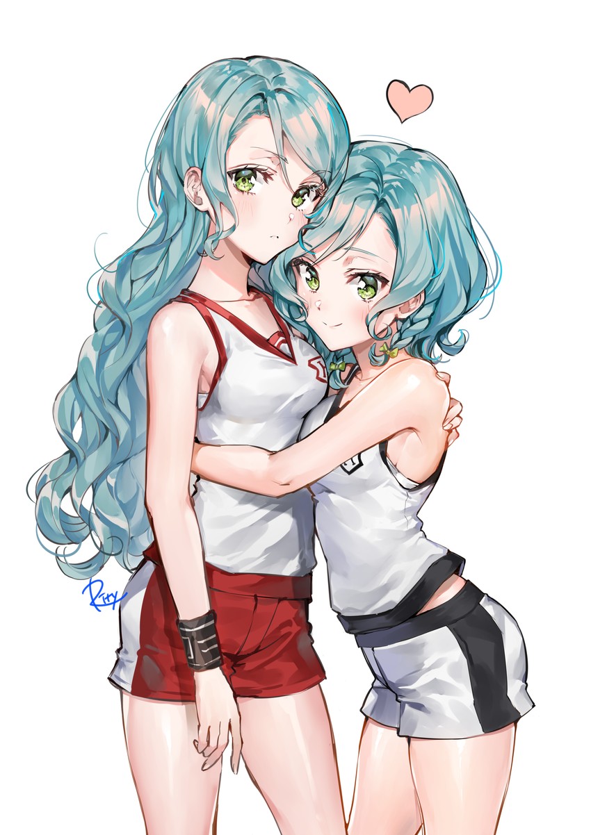 hikawa sayo and hikawa hina (bang dream!) drawn by rity