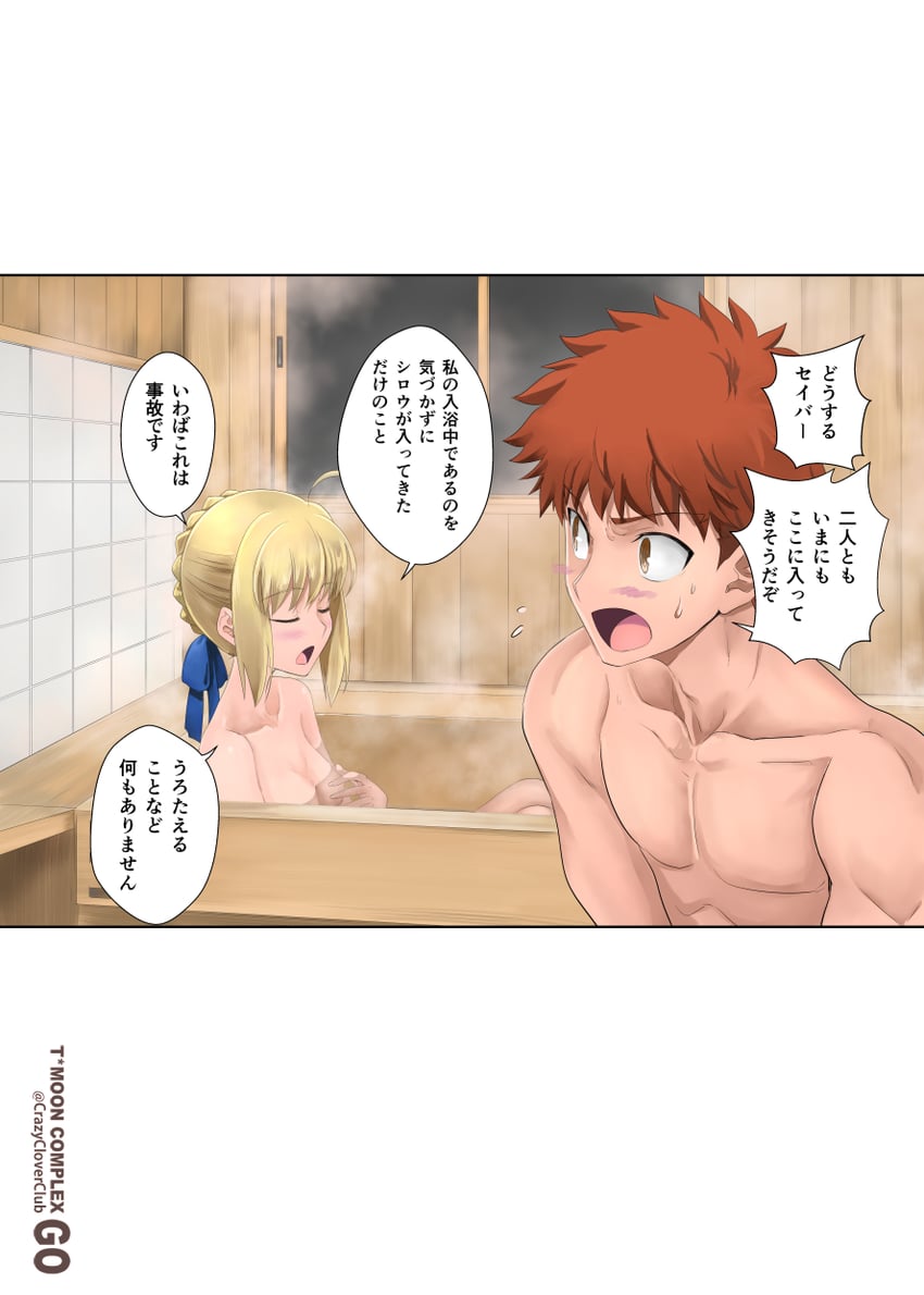 artoria pendragon, saber, and emiya shirou (fate and 1 more) drawn by shirotsumekusa