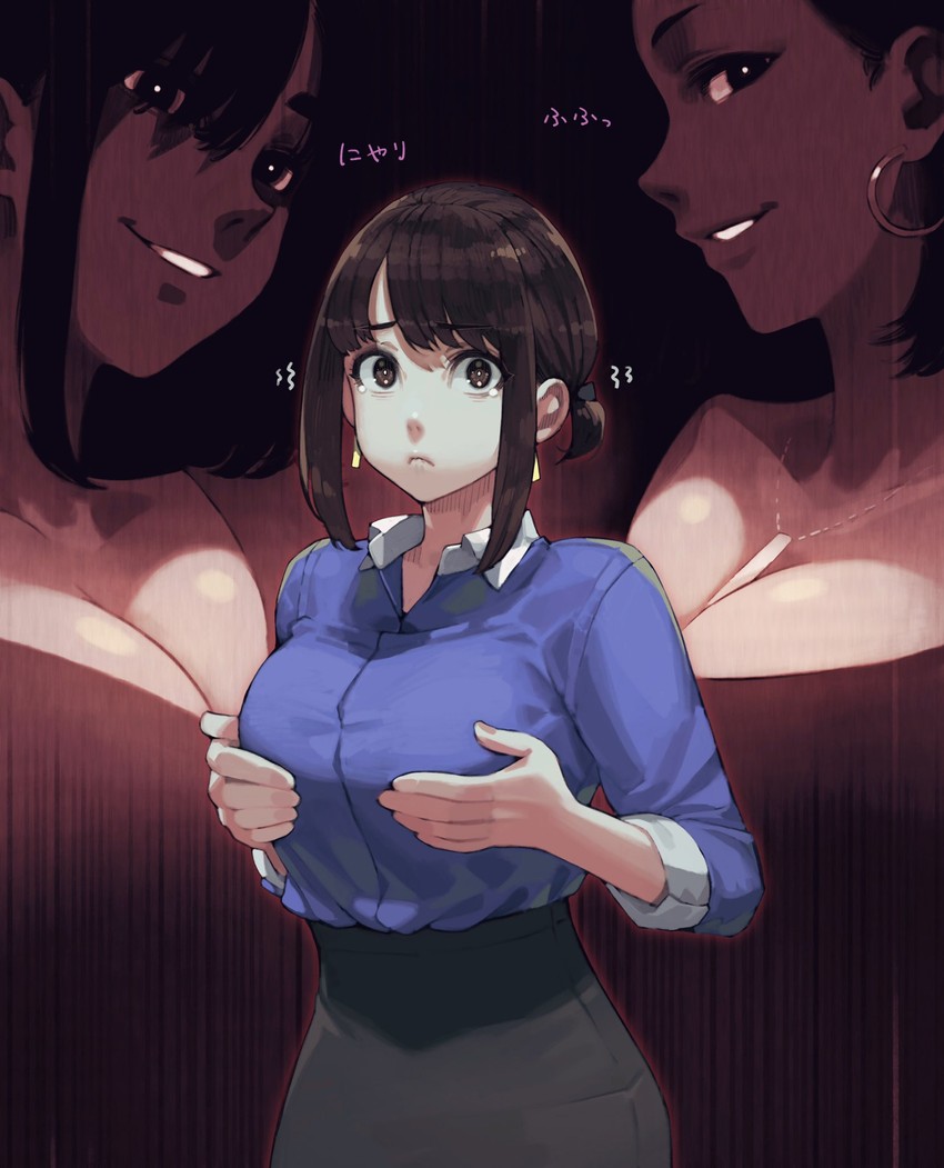 douki-chan, kouhai-chan, and senpai-san (ganbare douki-chan) drawn by jun_(navigavi)