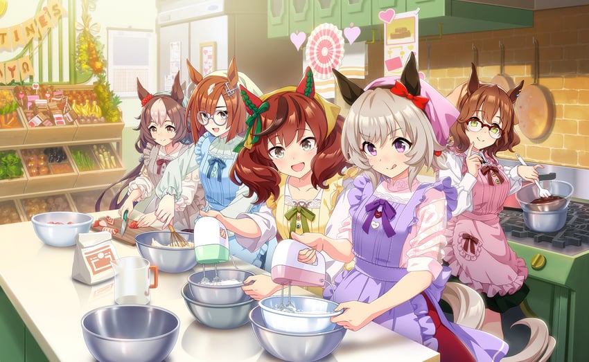 nice nature, curren chan, aston machan, ikuno dictus, and yamanin zephyr (umamusume)