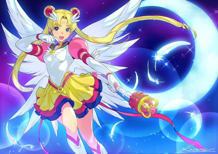 tsukino usagi, sailor moon, and eternal sailor moon (bishoujo senshi sailor moon and 1 more) drawn by kotatsu_(g-rough)