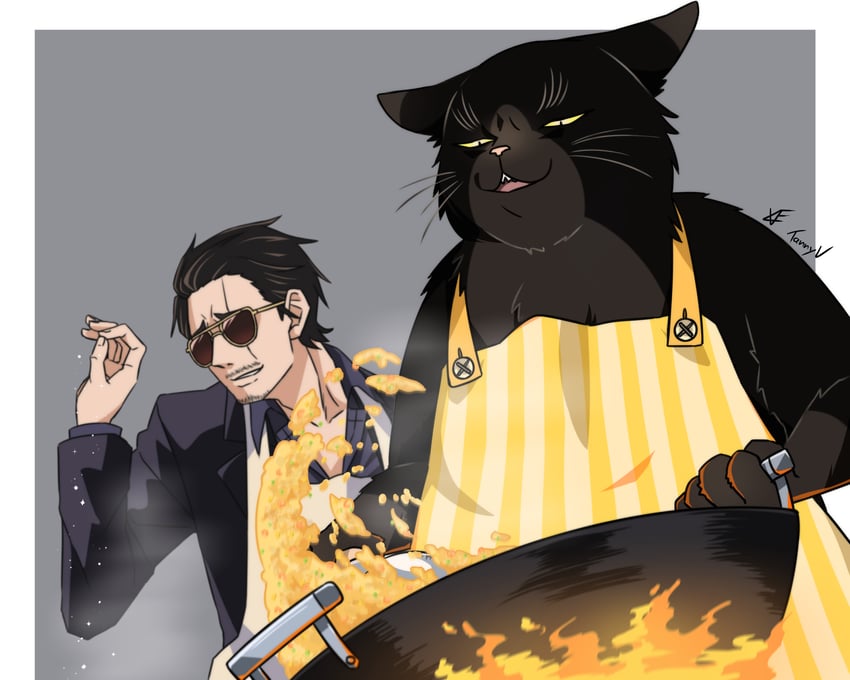tatsu and yukichi (gokushufudou and 1 more) drawn by tanny_v