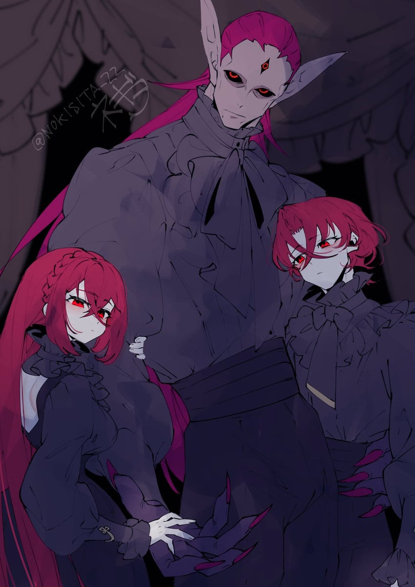 male alear, female alear, and sombron (fire emblem and 1 more) drawn by negiwo