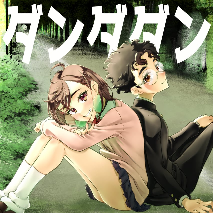 ayase momo and takakura ken (dandadan) drawn by user_uhpj5274