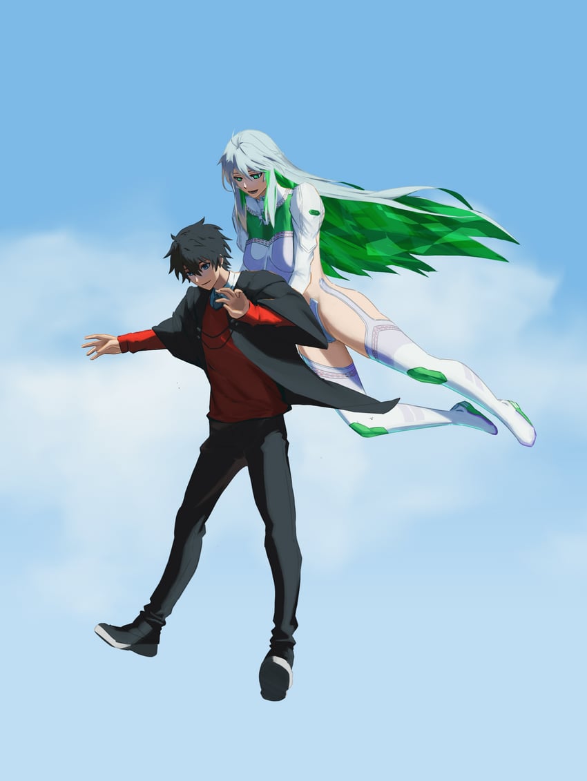 fujimaru ritsuka and kukulkan (fate and 1 more) drawn by paperpillar
